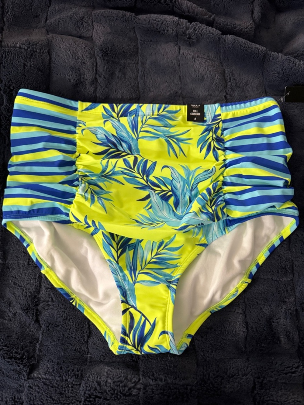 torrid Yellow and Blue Tropical High-Waist Bikini Set - Picture 5 of 6